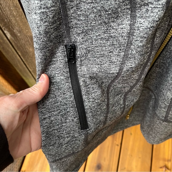 Lululemon Wm’s Stride Hoodie Long Jacket II In Heathered Black & Gray Sz 6 - Picture 5 of 15